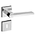 Fechadura pado nina 221-55 interna roseta quadrada cromada - Imagem 1