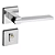 Fechadura pado nina 221-55 externa roseta quadrada cromada - Imagem 1