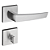 Fechadura pado seattle 115-55 banheiro roseta quadrada acetinado escovado - Imagem 1