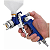 Pistola pintura baixa pressão gravidade pro-550 hvlp bico 1,4mm 600ml pdr - Imagem 4