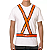 Colete em x laranja refletivo - Imagem 2