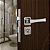 Fechadura mgm paris wc roseta quadrada cromada - Imagem 3