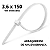 Abraçadeira de nylon branca 3,6 x 150 (100 unidades) - Imagem 3