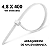 Abraçadeira de nylon branca 4,8 x 400 (100 unidades) - Imagem 3
