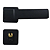Fechadura mgm capri externa roseta quadrada preto fosco - Imagem 1