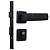 Fechadura mgm capri externa roseta quadrada preto fosco - Imagem 3