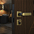 Fechadura mgm firenze externa roseta quadrada bronze latonado - Imagem 3