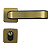 Fechadura mgm firenze externa roseta quadrada bronze latonado - Imagem 1