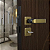 Fechadura mgm firenze wc roseta quadrada bronze latonado - Imagem 5