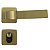 Fechadura mgm modena externa roseta quadrada bronze latonado - Imagem 1