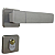 Fechadura mgm capri externa roseta quadrada aluminio - Imagem 1