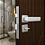Fechadura mgm capri wc roseta quadrada cromada - Imagem 3