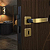 Fechadura mgm firenze interna roseta quadrada bronze latonado - Imagem 3