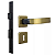 Fechadura mgm firenze interna roseta quadrada bronze latonado - Imagem 5