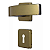 Fechadura mgm firenze interna roseta quadrada bronze latonado - Imagem 1