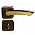 Fechadura mgm genebra wc roseta quadrada bronze latonado - Imagem 1