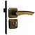 Fechadura mgm genebra wc roseta quadrada bronze latonado - Imagem 3