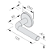Fechadura pado concept 470-40 externa roseta redonda inox polido - Imagem 3