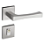 Fechadura pado vivaldi 885-40 externa roseta quadrada acetinado escovado - Imagem 1