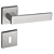 Fechadura pado retro 411 - 55 interna roseta quadrada acetinado escovado - Imagem 1