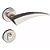 Fechadura pado esplendore 292 - 55 externa roseta redonda cromada acetinado - Imagem 1