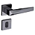 Fechadura pado ascot rq2 - 55 externa roseta quadrada grafite polido - Imagem 1