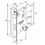 Fechadura pado ascot rq2 - 55 externa roseta quadrada acetinado escovado - Imagem 3