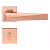 Fechadura pado ascot rq2 - 55 externa roseta quadrada cobre escovado - Imagem 1