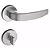 Fechadura pado vic 930-40 banheiro roseta redonda acetinado escovado - Imagem 1