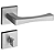 Fechadura pado vivaldi 885-40 banheiro roseta quadrada acetinado escovado - Imagem 1