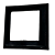 Canopla quadrada 50 x 50 plástico preta - Imagem 1