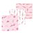 Cueiro Bercinho Estampado Rosa com 3 Peças 70 X 50 cm 95842 - Imagem 1