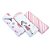 Kit Manta Cueiro Baby Nice 80x80cm 3 Unidades Rosê - Imagem 1