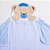 Toalha Felpuda Bichinhos Papi Toys 90 cm x 70 cm - Urso Azul - Imagem 1