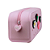 Estojo de Silicone 1 Divisória c/ 4 Pingentes Rosa Pastel - Polibras - Imagem 3