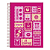 Caderno Colegial 10 Matérias Pink Power Foroni Sortido - Imagem 2