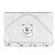 Toalha Plush com Puff no Capuz e Forro de Fralda Bublim Baby Temas Urso Branco Incomfral Ref:76045-0E7 - Imagem 1