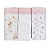 Fralda Baby Joy Estampada Quadriculada Coelha 68cm x 70cm com 3 Unidades Incomfral Ref:32106-633 - Imagem 1