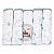 Fralda Muito Mimo Algodão 70cm x 68cm Estampada com Bainha 5 unidades Minasrey Ref:5345 52-NEU - Imagem 1