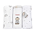 Kit Manta Cueiro Cia Do Neném Algodão 80cm x 80cm Estampada 3 unidades Minasrey Ref:5328 62-CIN-URSO - Imagem 1