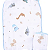 Pano de Boca Soft Estampado Dino com Prendedor Baby Joy Incomfral Ref:58030-098 - Imagem 2