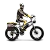 Bicicleta Elétrica Scoote Big Foot T1 Twoo Dogs 750w 48v Aro 20 c/ Alarme e 2 Lugares - Imagem 6