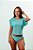 Blusa cropped renda verde tiffany Excentric Beachwear - Imagem 3