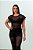 Blusa cropped renda preta Excentric Beachwear - Imagem 2