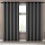 Cortina 2,00cmX1,80cm Blackout 70% em Tecido Cor Cinza Sala e Quarto - Imagem 1