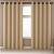 Cortina 2,00cmX1,80cm Blackout 70% em Tecido Palha Sala e Quarto - Imagem 1