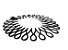 4 Tiaras Bell Plástico Para Penteados De Cabelo 14cm preto - Imagem 6