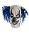Máscara de látex Palhaço c/ cabelo Azul Halloween Fantasia - Imagem 5