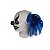 Máscara de látex Palhaço c/ cabelo Azul Halloween Fantasia - Imagem 4
