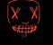 Máscara de LED do flash fluorescente brilha no escuro Careta - Imagem 10
